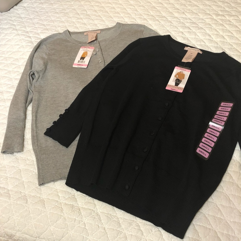❤️Philosophy Cardigan Pair - Black & Heather Gray